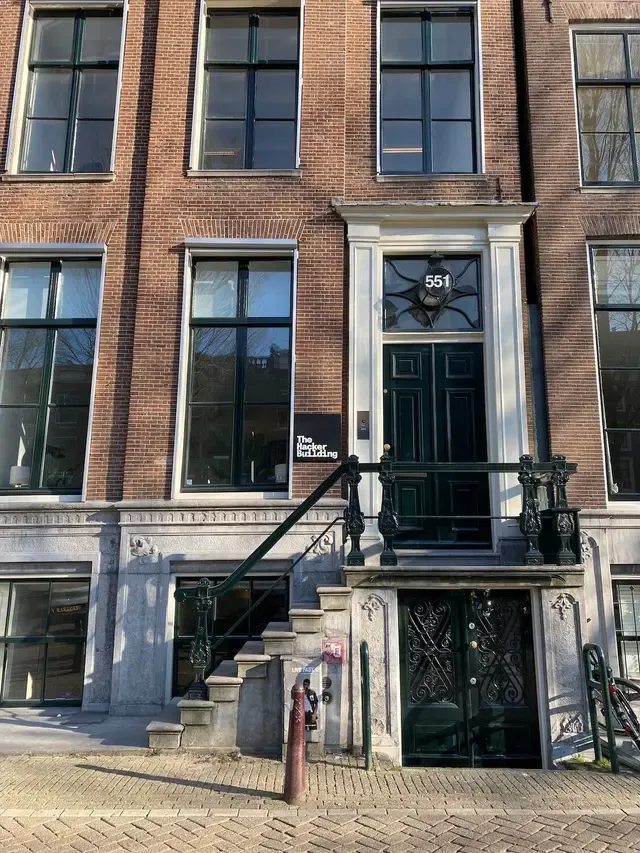 The Xeco Labs office at Herengracht 551, a classic canal building in Amsterdam.